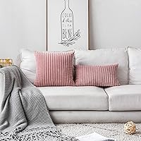 Vista 148 de UGASA - Juego de 2 fundas de almohada de terciopelo a rayas, funda decorativa para cojín con cremallera oculta para el hogar, sofá, dormitorio