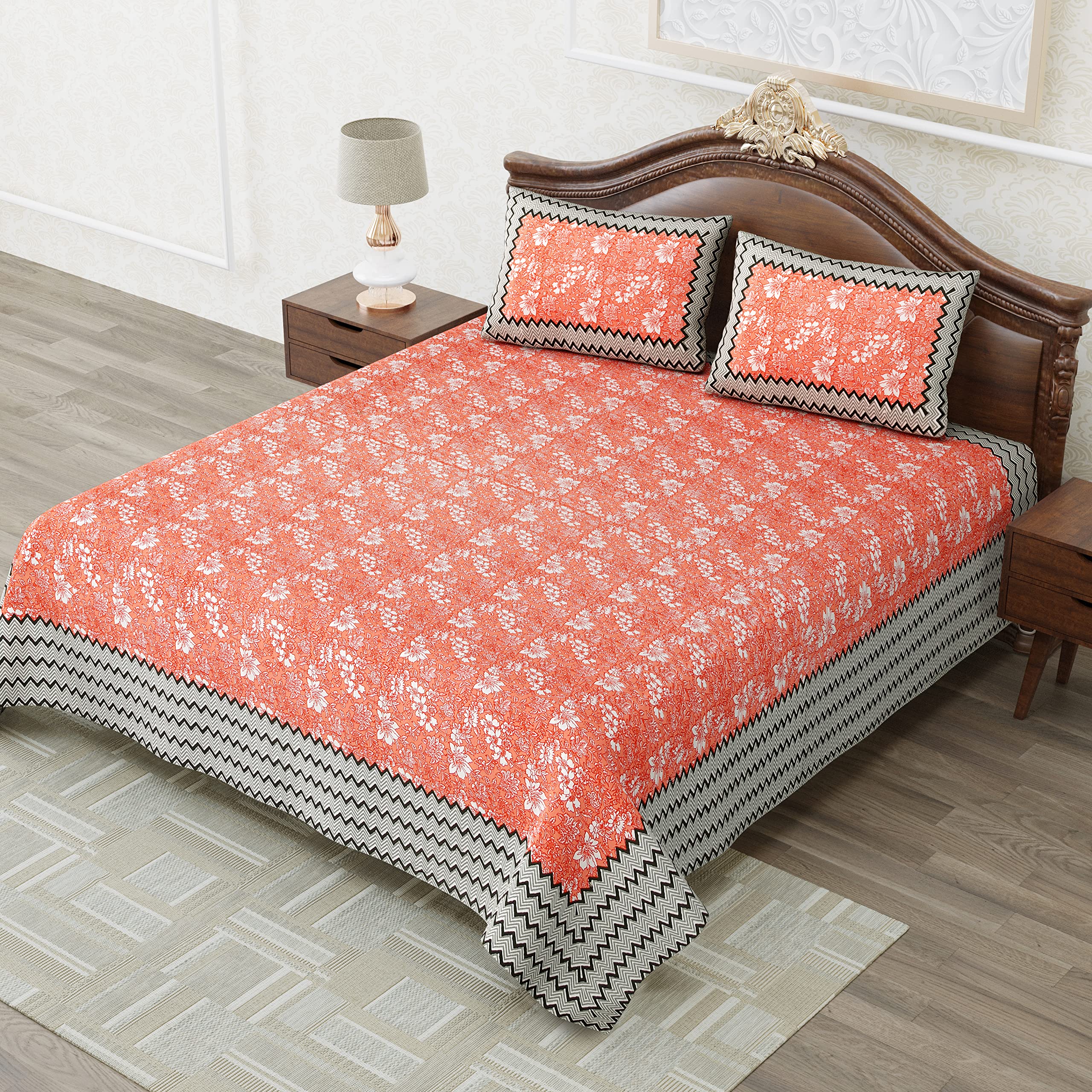 Mafatlal Cotton Floral Double Bedsheet with 2 Pillow Covers (B0BM653LPY) Amazon Price History, Amazon Price Tracker