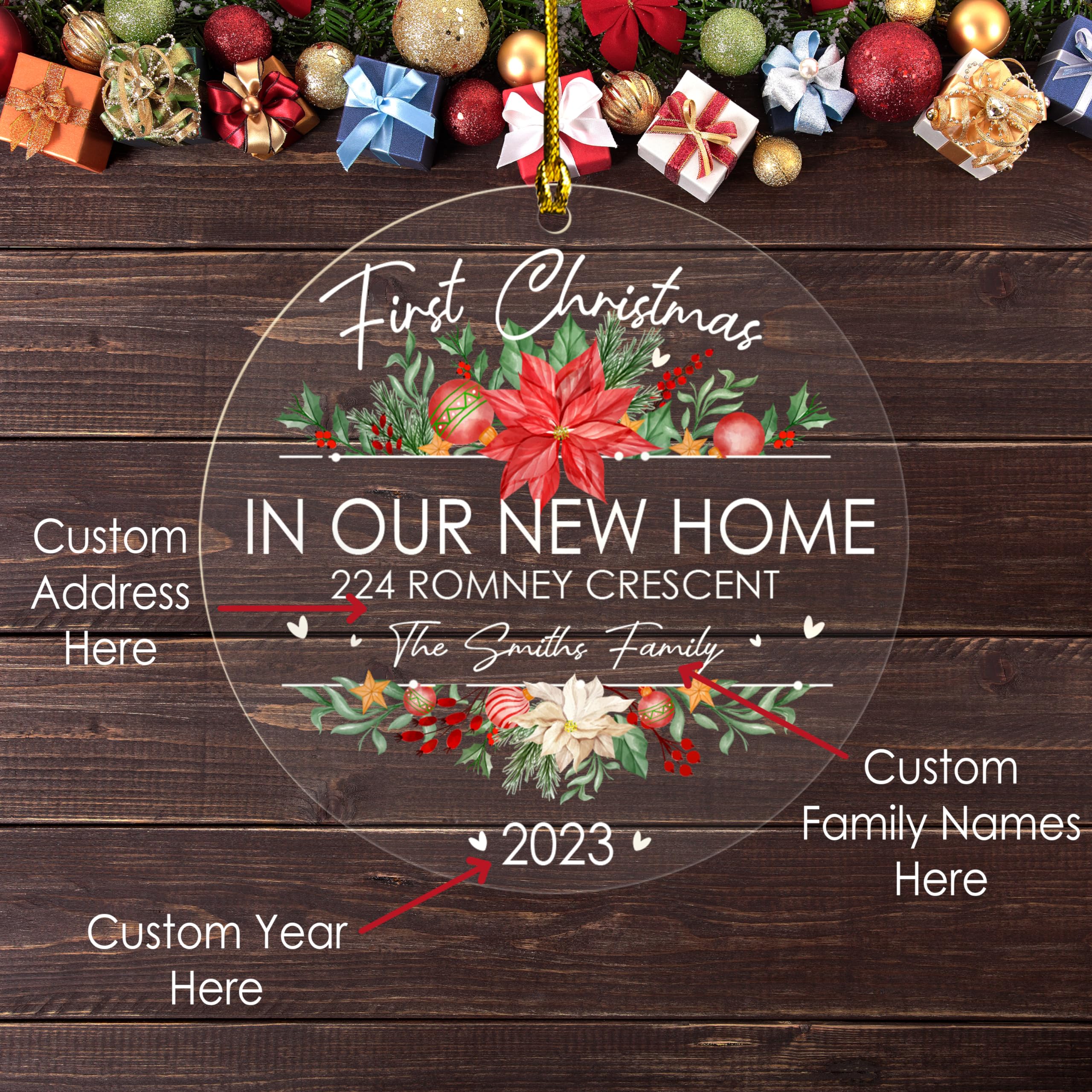 New Home Ornament 2023, Keepsake Christmas Ornaments - First Home Christmas Ornament 2023, Xmas Ornaments 6