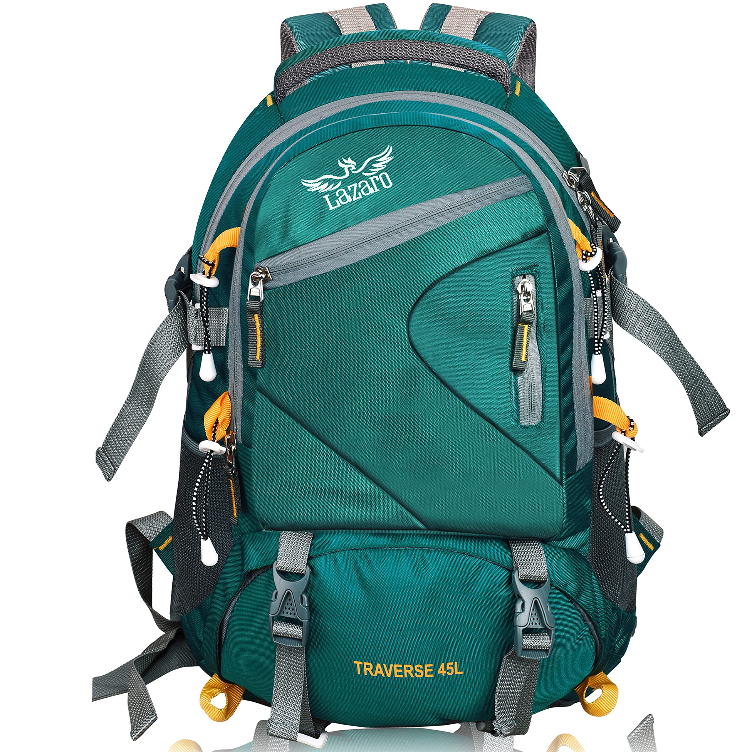 Lazaro 45 Litres Heavy Duty Traverse Collection Unisex Travel Backpack - Turquoise Green