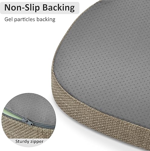 Miniatura 4 de Shinnwa Windsor - Juego de 4 cojines para sillas de comedor, cojines de espuma de alta resistencia para sillas de cocina con lazos y funda