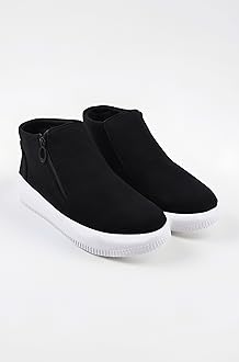 Women's Stylish Suede Casual Boot Sneakers | Ankle Length Slip-On Booot with Side Zipper & Comfortable Slip-Resistant Sole