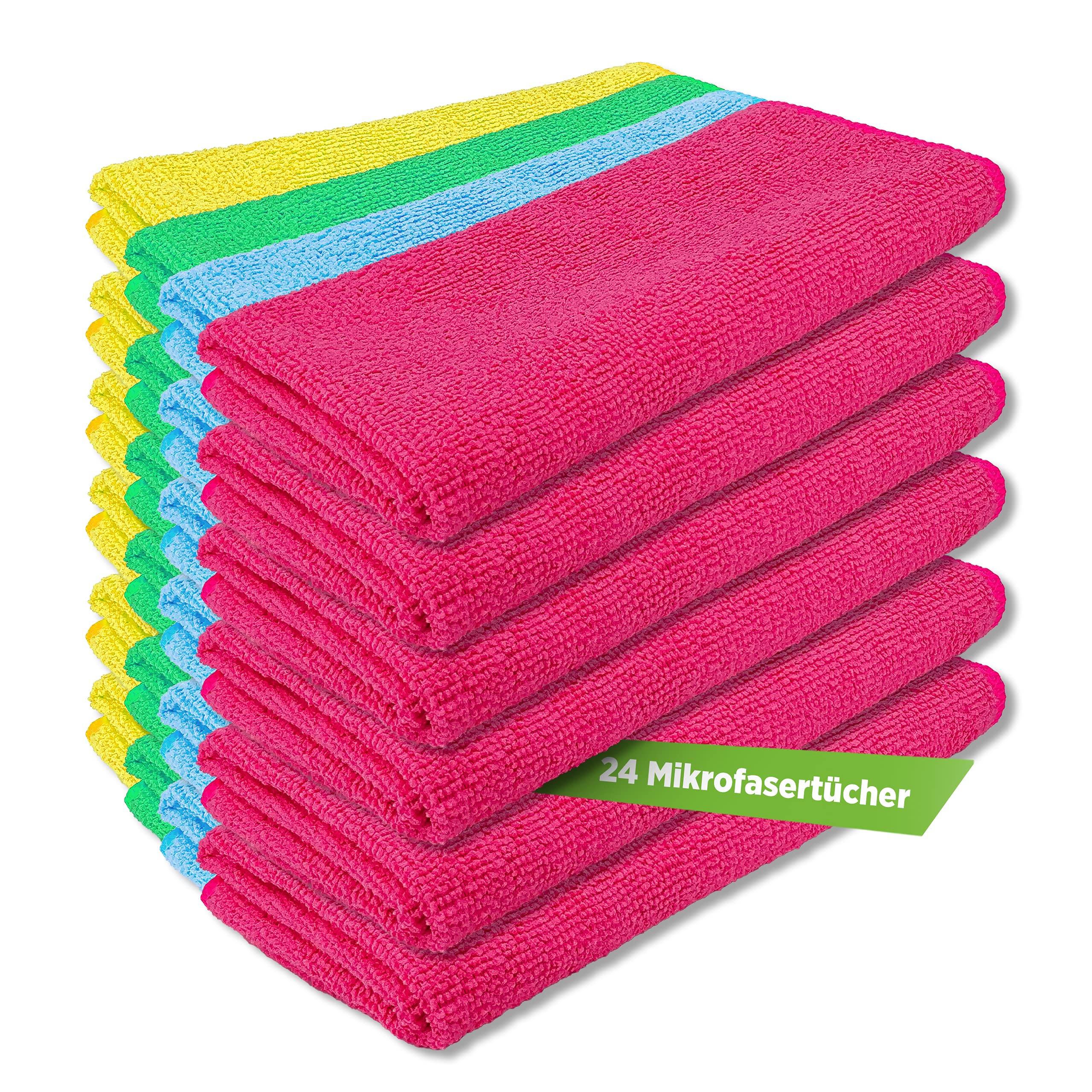 BIOHY Paños de Microfibra (Juego de 4) | Sistema de Cuatro Colores para una Limpieza Ideal para la Limpieza de cocinas, Muebles y Sanitarios