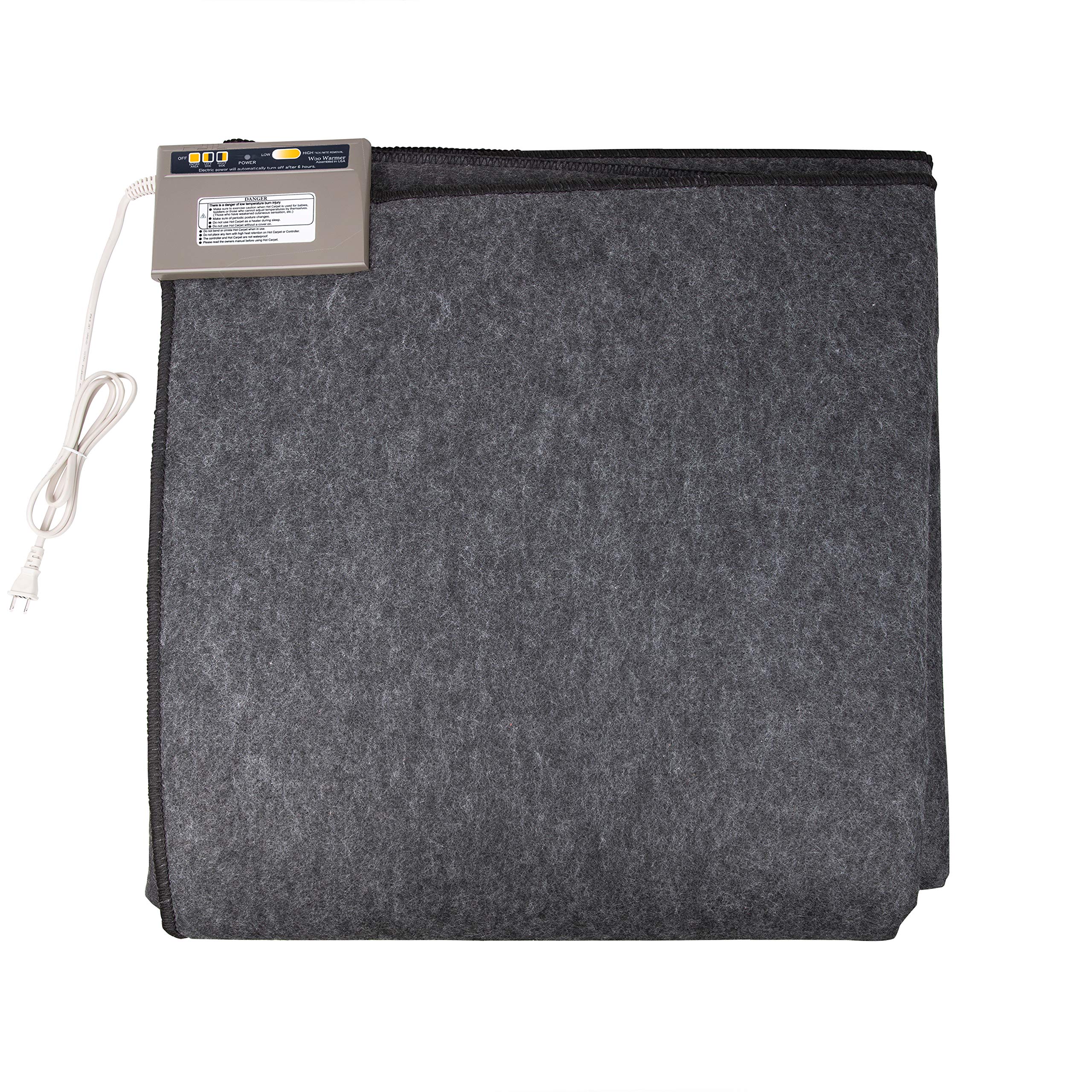 Woo Warmer Hot Carpet High Heat Retention Felt Under Rug Instant Radiant Floor Heater Electric Mat Electric Heated Area Rug (720.2 watt Extra Thick