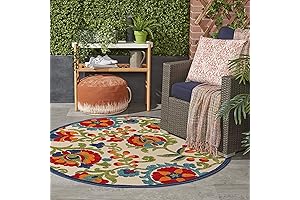 Nourison Aloha Multicolor Rug 5'3" Round