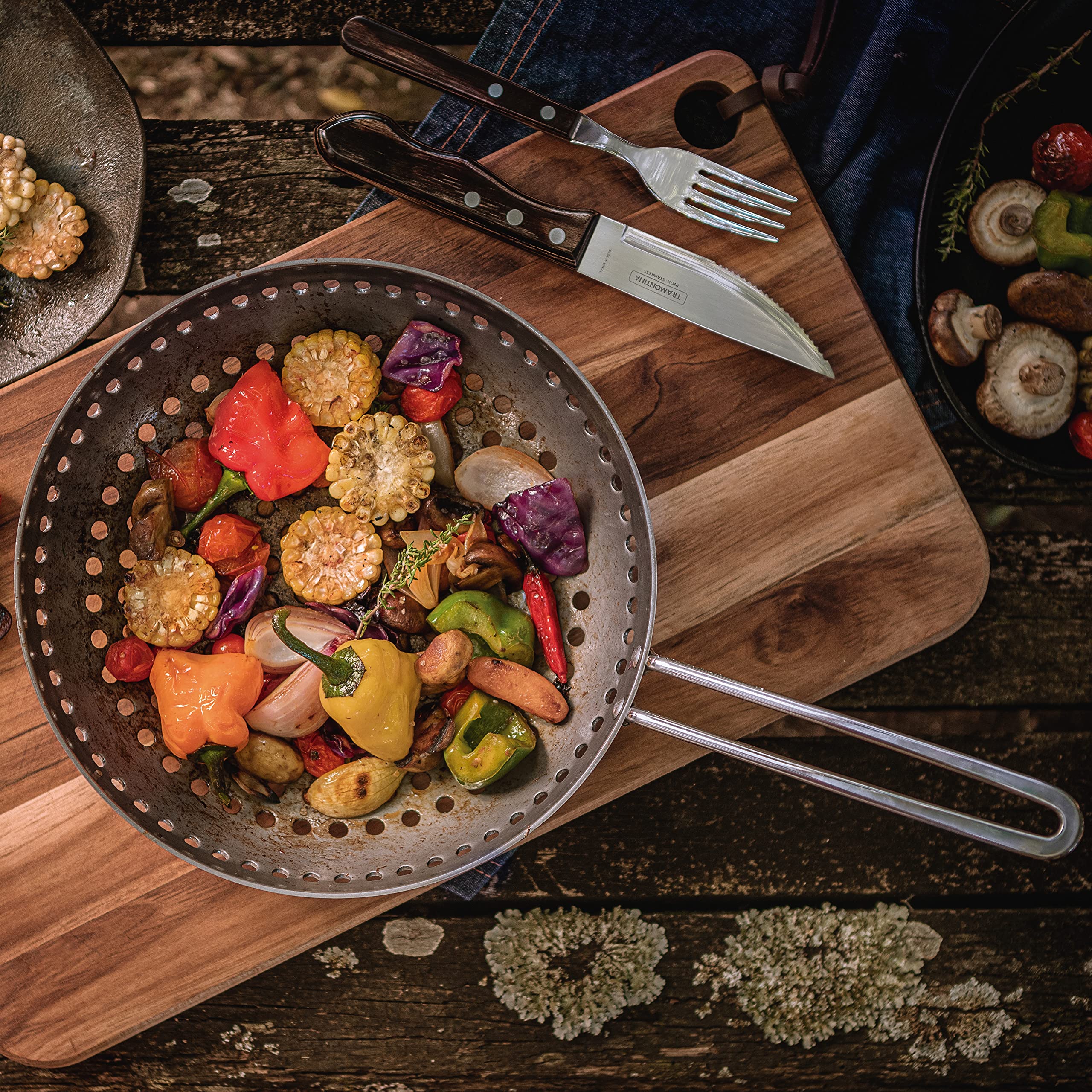 Tramontina Grill-Wok aus eloxiertem Aluminium, 26 cm