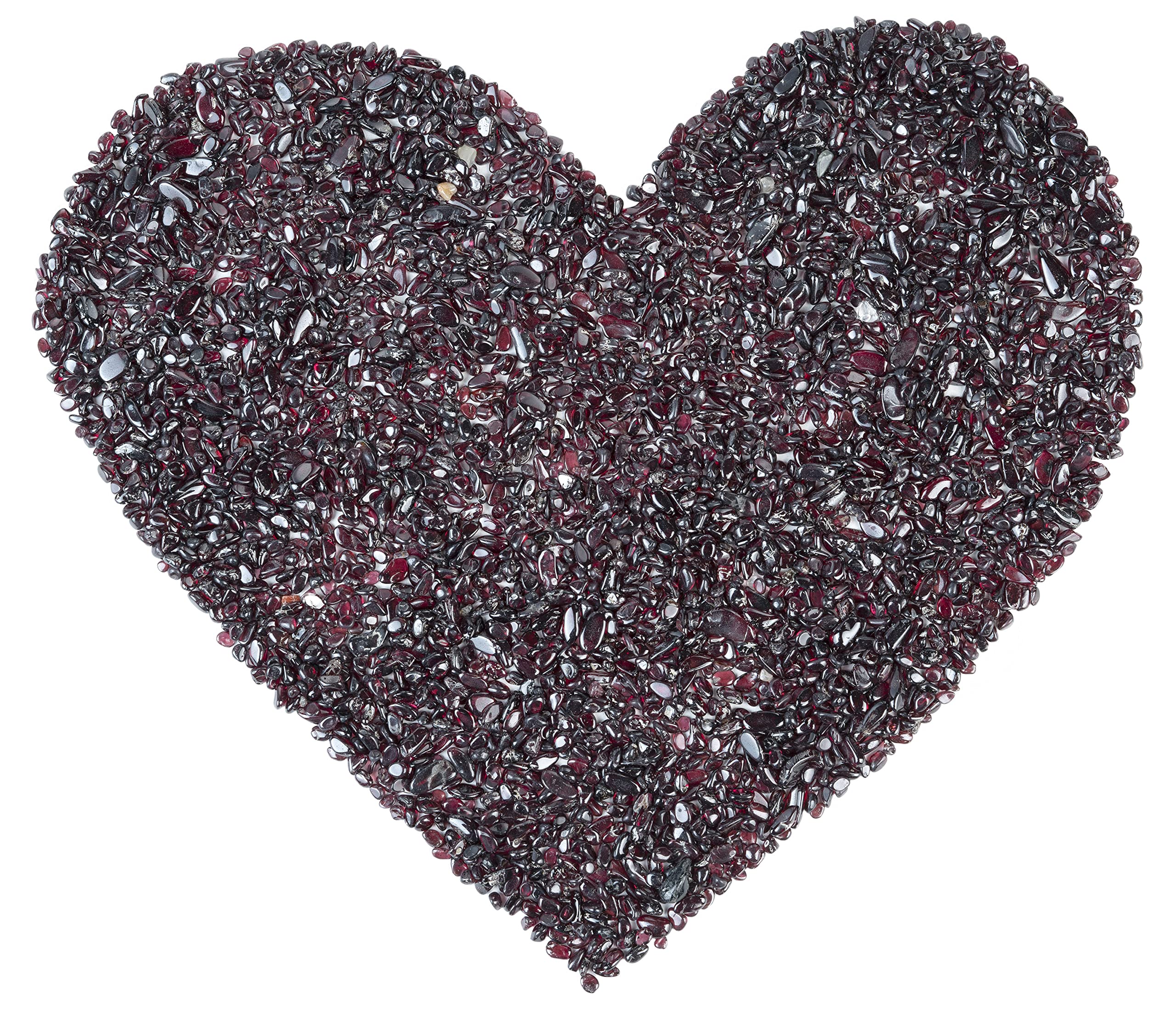 Crocon 1/2 LB Crushed Garnet Chips Bulk Stone 1100+ Carats Natural Quartz Pieces Irregular Shape Gemstone Tumbling Cabbing Gem Mining Chakra Balancing Reiki and Crystal Healing Home Office D�cor