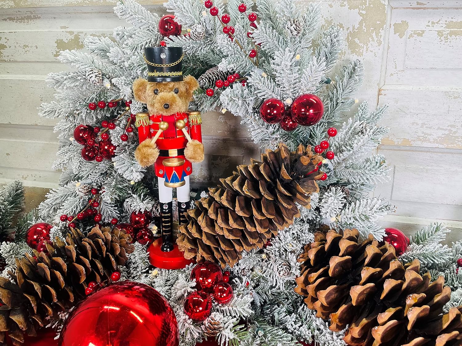 Santa's Workshop 14" Teddy Bear Drummer Nutcracker