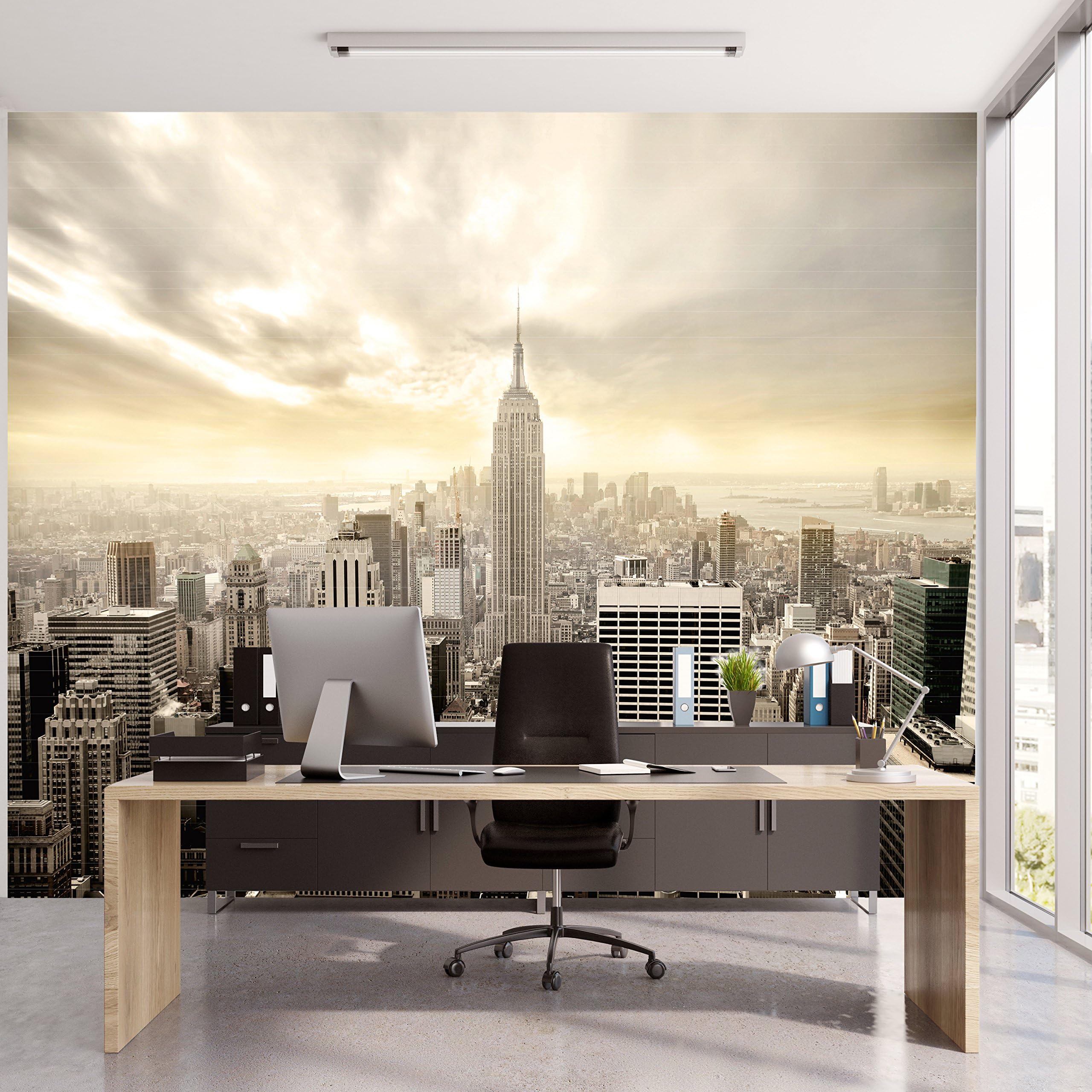 Photo Wallpaper New York 366 x 254 cm Including Paste Wall Mural 3D Manhattan Skyline City USA Urban Office