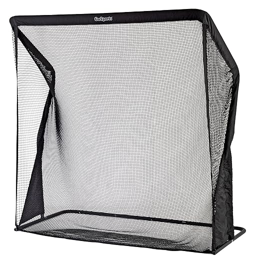 GoSports Elite Golf Practice Net with Steel Frame - Choose 10' or 7' Size,Black