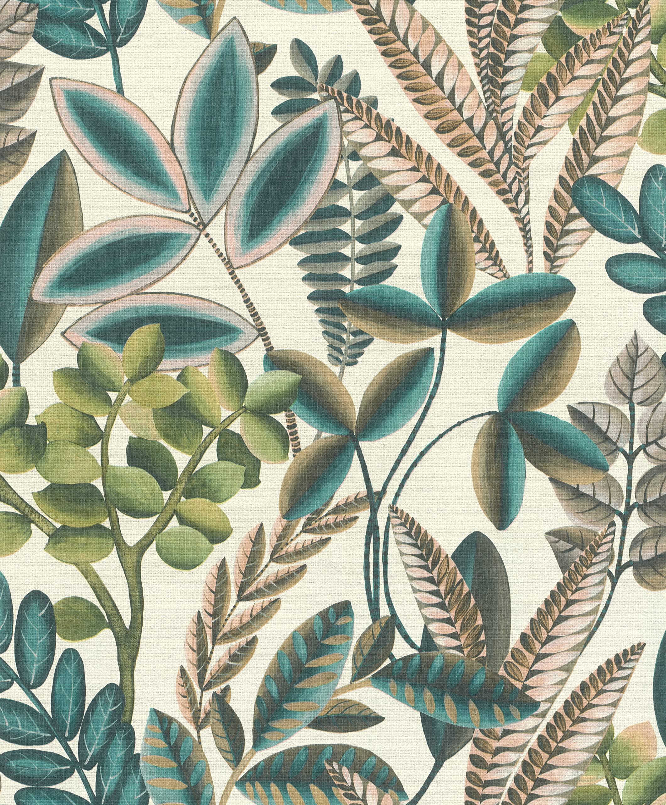 Rasch paperhangings Non Woven Wallpaper (Botanical) White 10,05 m x 0,53 m Florentine III 485523