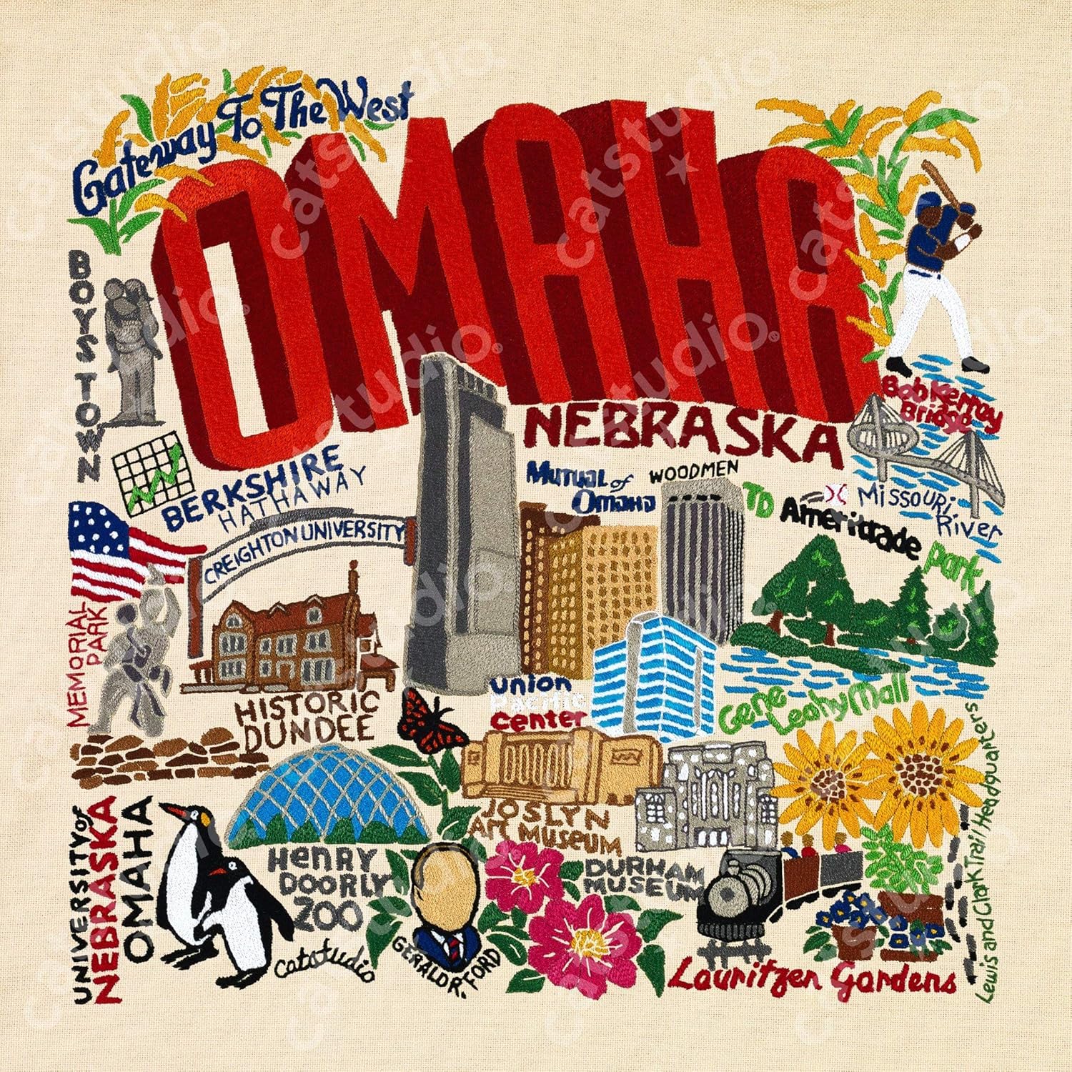 Catstudio Omaha Fine Art Print | 10"x10"