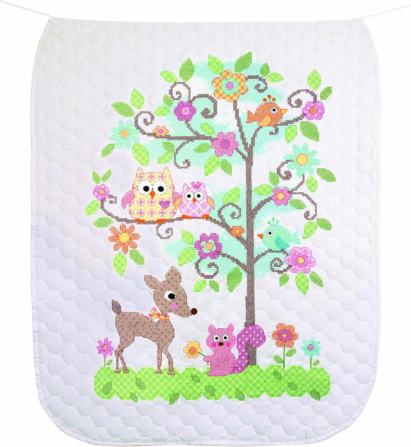 Dimensions Needlecrafts Stamped Cross Stitch, Happi Tree Quilt