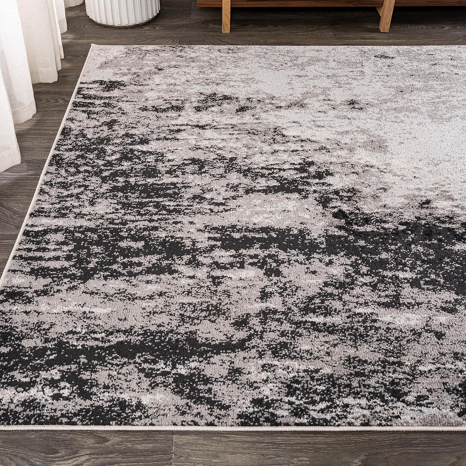 JONATHAN Y Storm Modern Abstract Gray/Cream Indoor Area Rug, 8x10, Contemporary, Transitional, Easy-Cleaning for Living Room, Bedroom, Kitchen, Pet Friendly, Non-Shedding (CTP110A-8)