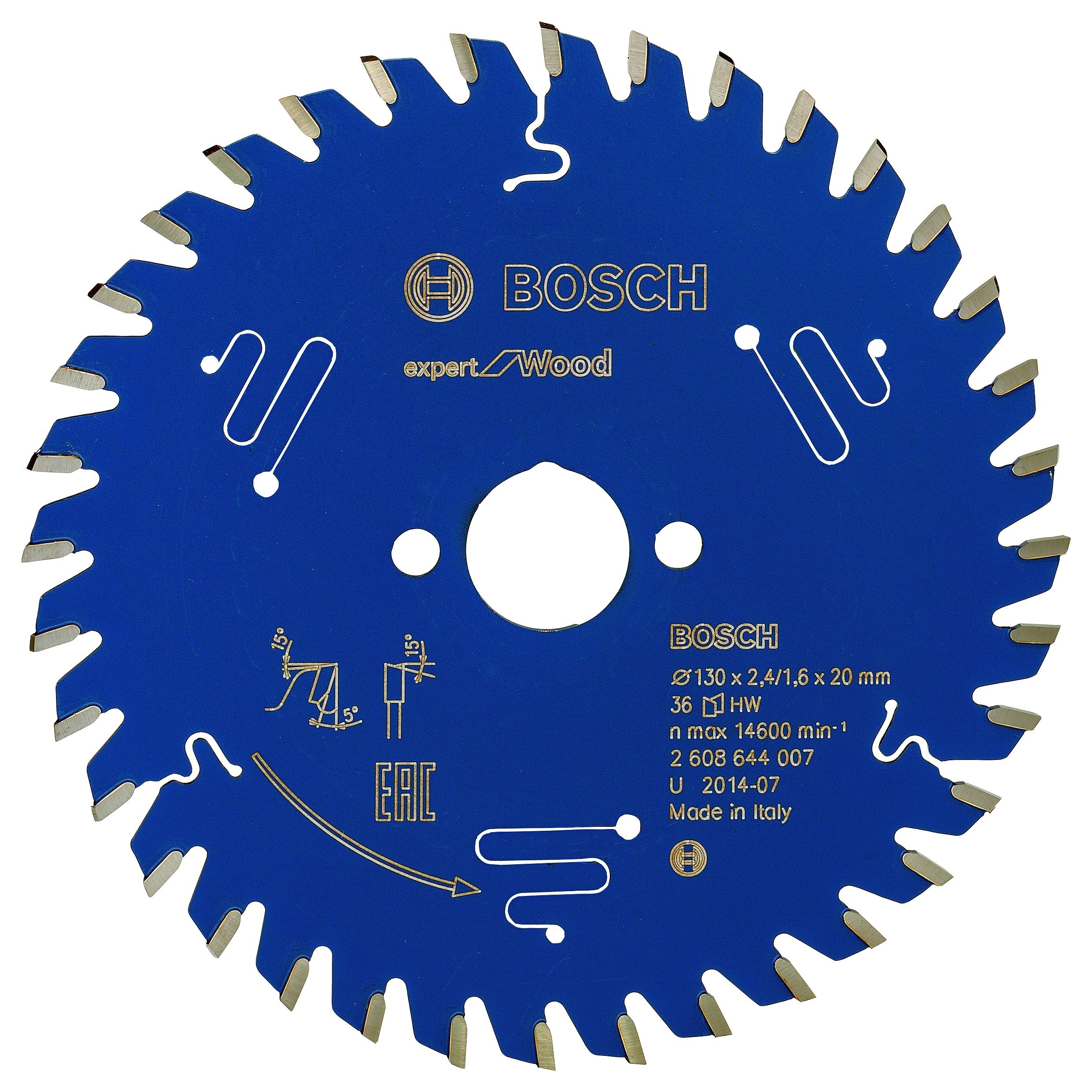 SKIL Hartmetall-Sägeblatt Ø130 Mm – 8 Zähne, Für Grobe Schnitte (Aufnahme 16 Mm)