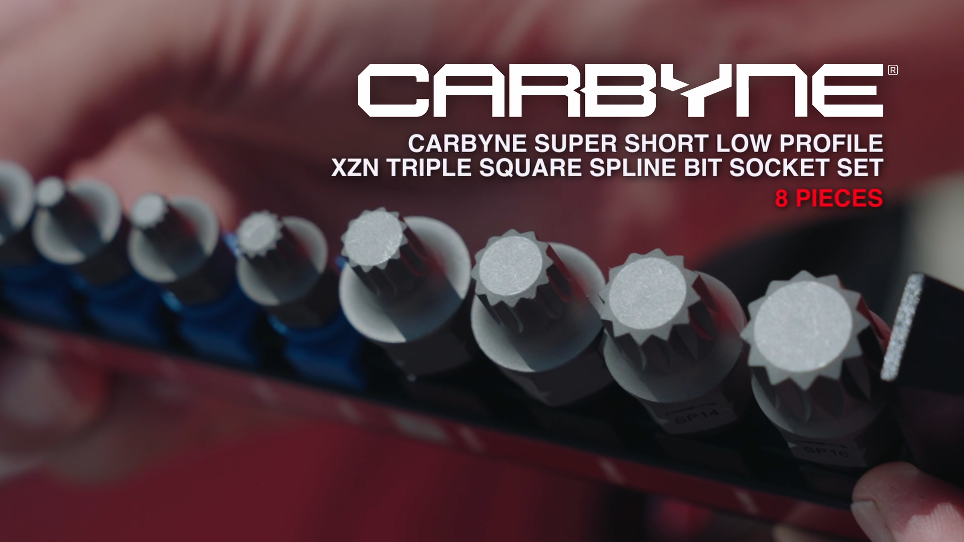 CARBYNE Super Short XZN Triple Square Socket Bit Set, 8 Piece, 4mm
