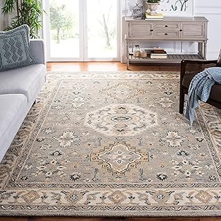 SAFAVIEH Area Rug 8x10 - Aspen Collection - Large - Moss & Ivory, Handma...