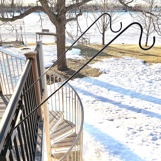 Bird feeder hook for metal railing Clearance