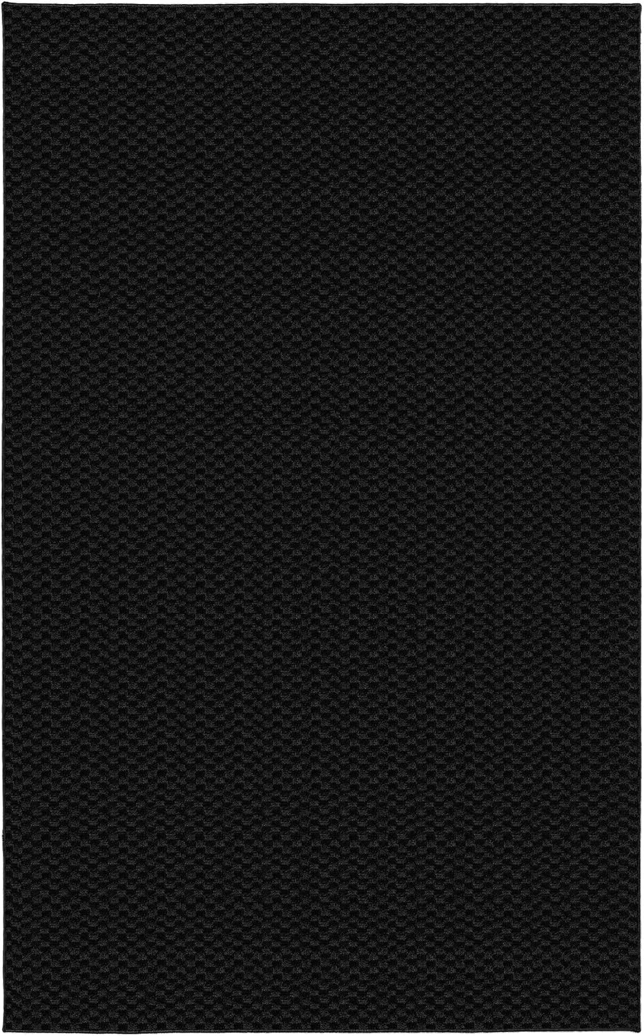 Garland Rug Medallion 3' x 5' Black Non Slip Polypropylene Area Rug- Ideal for Living Rooms & Hallways, Stylish & Durable for High-Traffic Areas Black 3' x 5' (Rectangular)