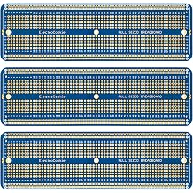 ELECTROCOOKIE Solderable Bread Chopping Board Large PCB Board for Arduino and Electronics Projects Gold-Plated 3-Pack Blue