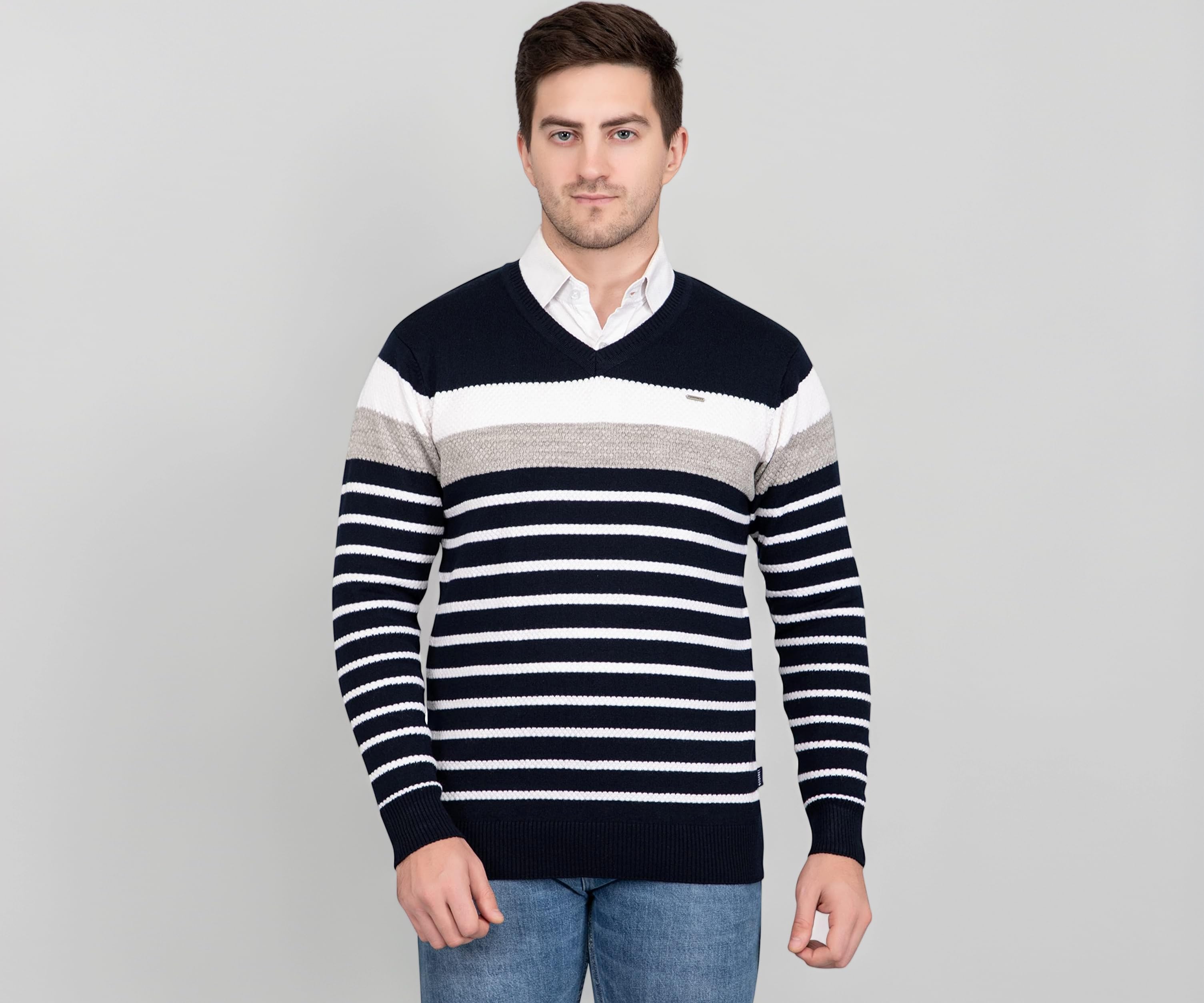 V Neck Full Sleeve Sweater for Man Winter Pullover