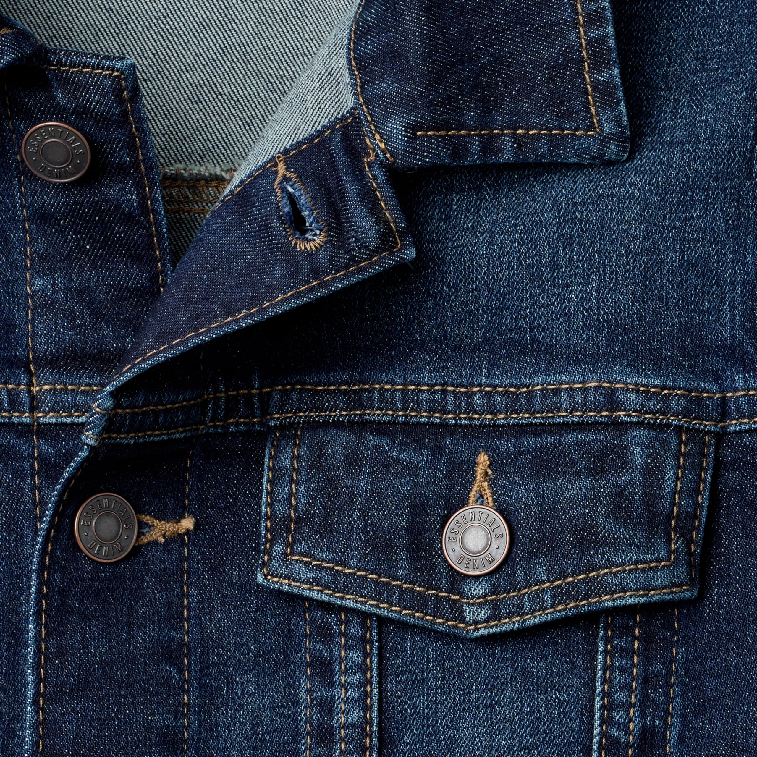 Amazon Essentials Veste Camionneur en Denim Moyennement Extensible pour Garçons et Filles, Coupe Standard Mixte Enfant
