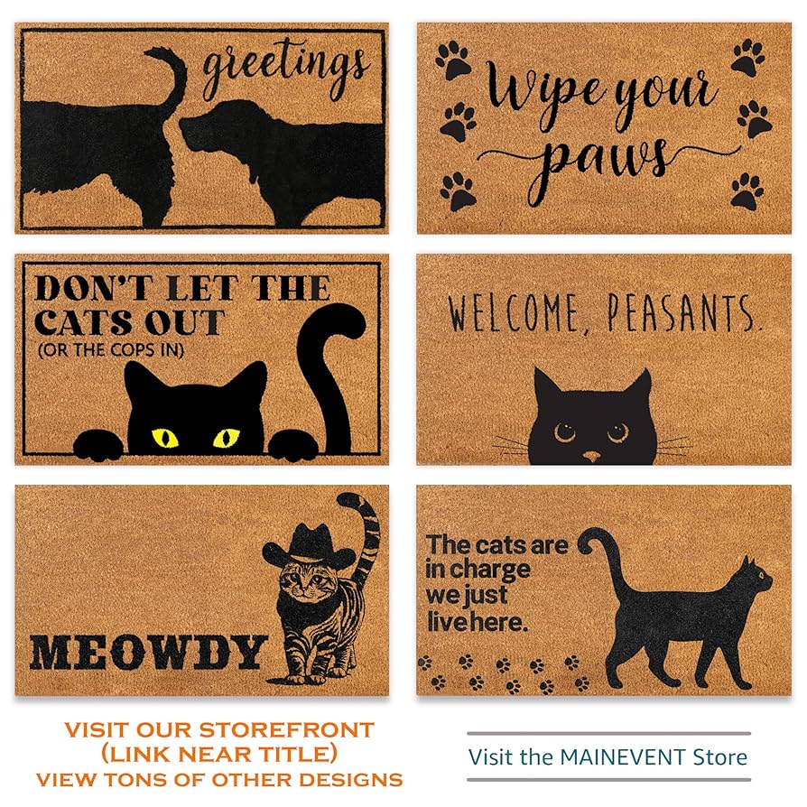 Amazon.com: One Cat Short of Crazy Door Mat 30x17 Inch, Coir