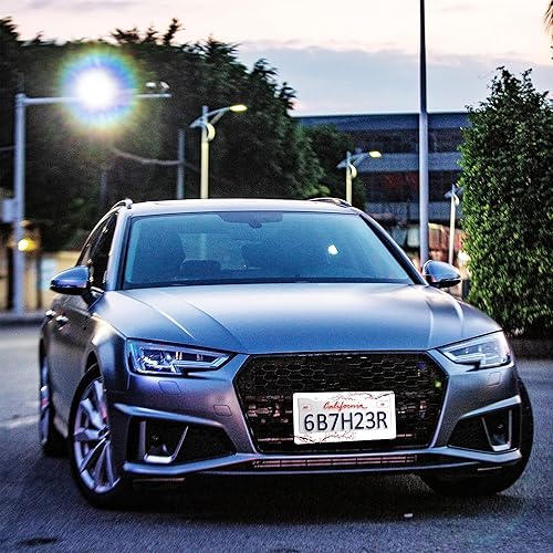 Miniatura 7 de Marco de matrícula de flor de cerezo, hermosos marcos de matrícula de acero inoxidable, diseño divertido compatible con soporte estándar para