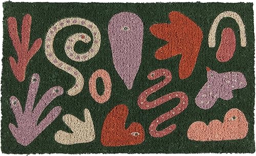 Miniatura 7 de Danica Studio Domino - Tapete de fibra de coco impreso, 18 x 30 pulgadas