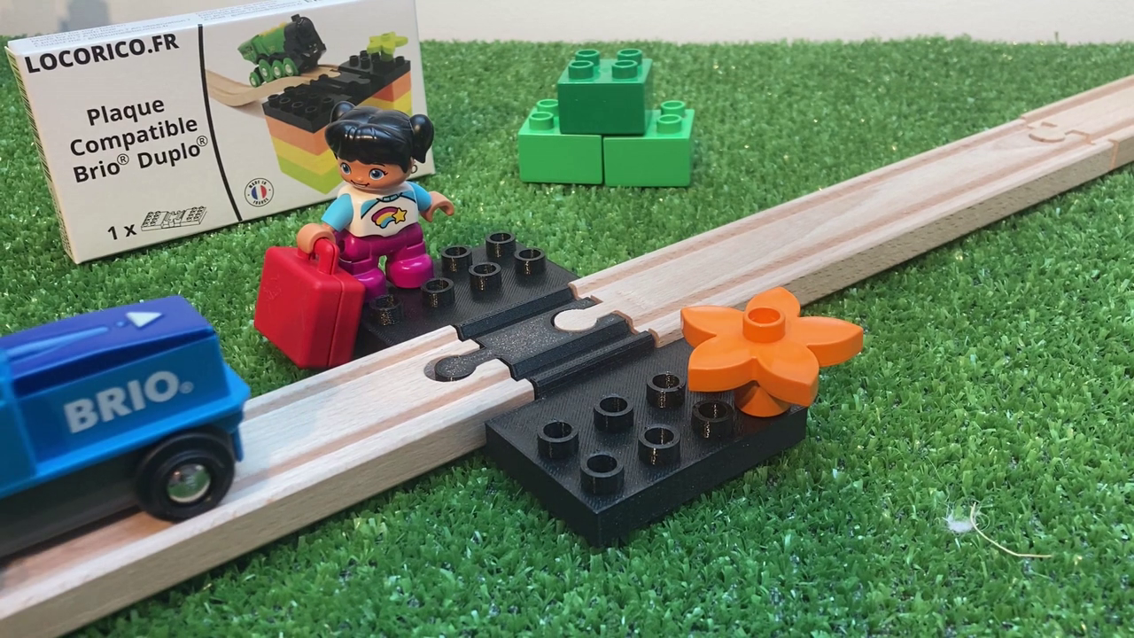 Locorico : 6 Adaptateurs De Pente Pour Trains En Bois – Compatibles Brio, Duplo, Lidl, Oxybul – Fabriqués En France