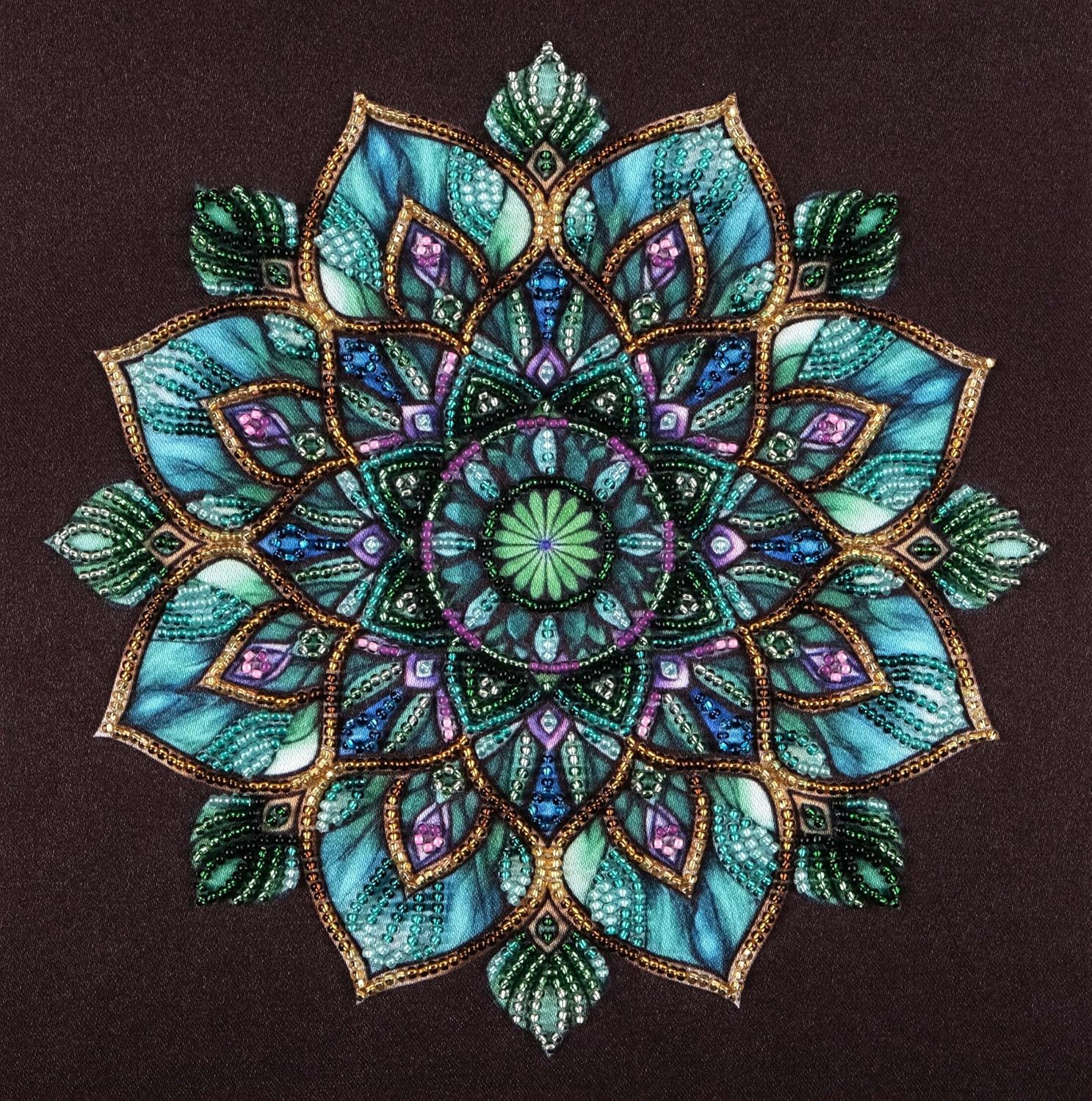 AllAboutEmbroideryUA Bead Embroidery kit Mandala AB-1001 Beaded Cross Stitch kit