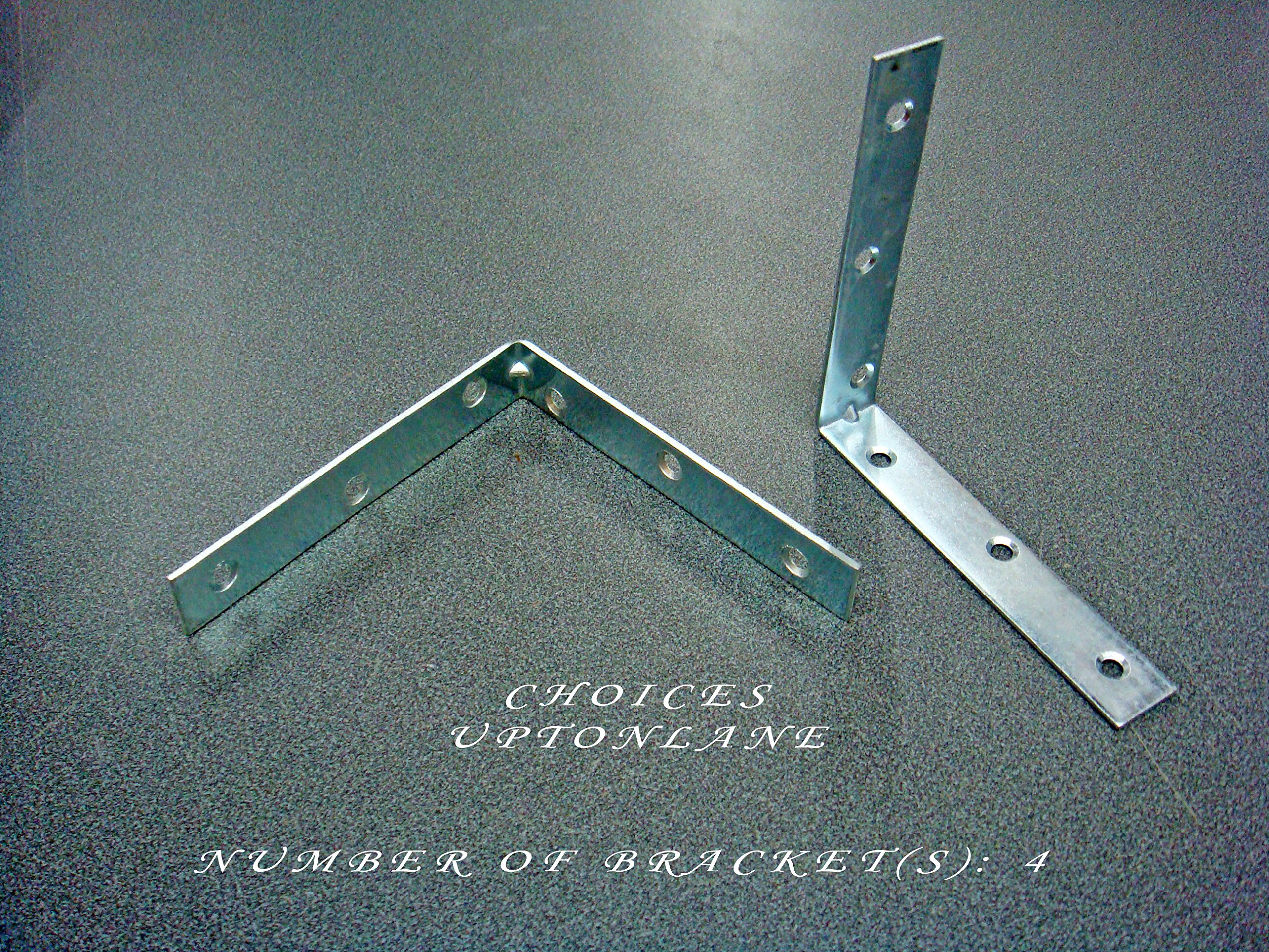 AK CORNER L SHAPE BRACE FIXING SELF SUPPORT ANGLE JOINT ZINC PLATED BRACKET 125MM (NUMBER OF BRACKETS: 4)