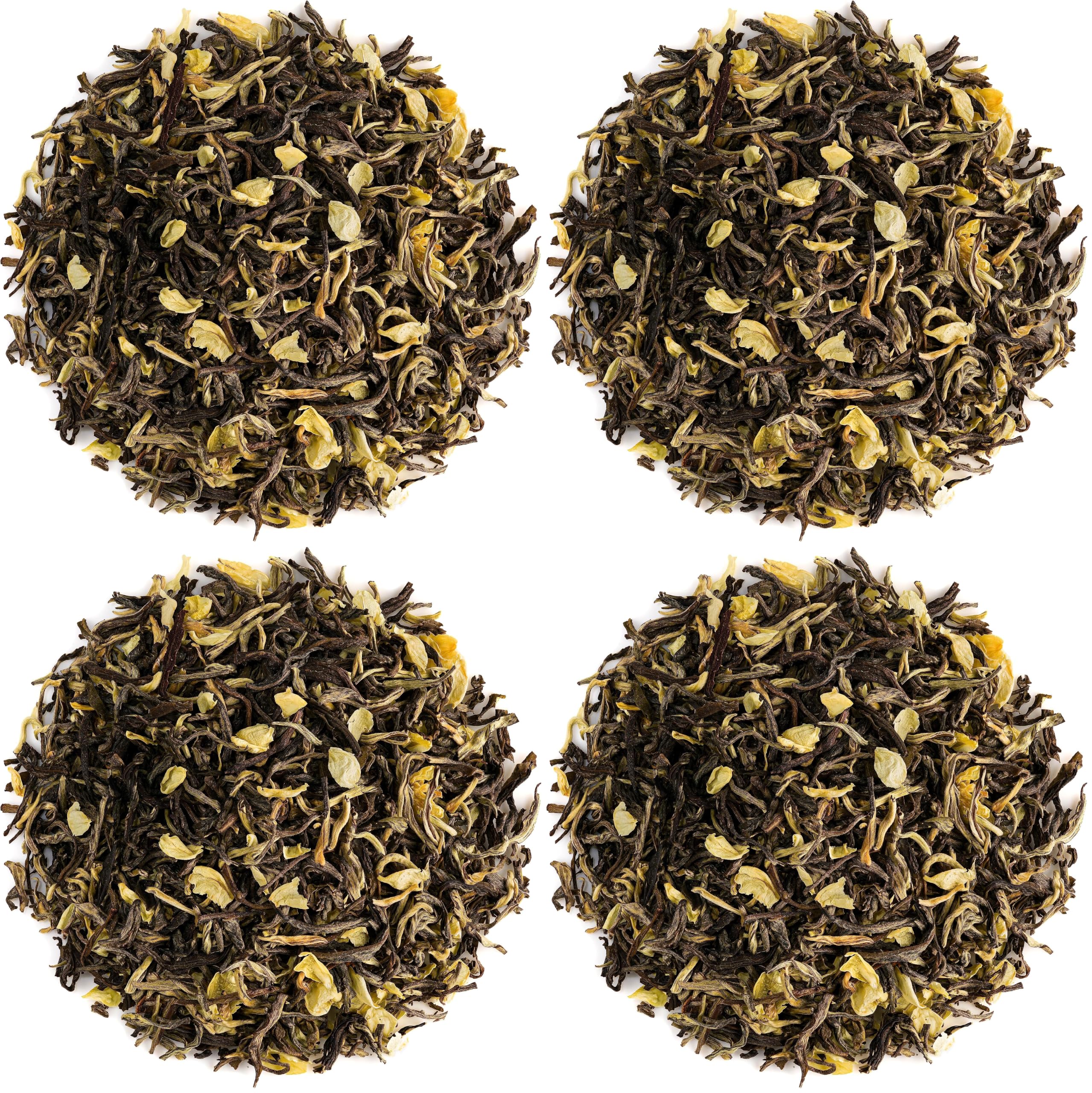 Jazmín Té Verde Chino - Imperial Grado Puro - Té De Hoja Suelta - De Fujian China 100g (Paquete de 4)