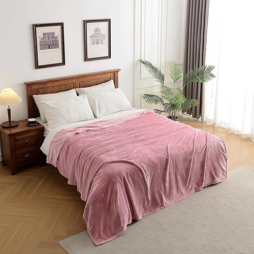 Miniatura 2 de Kingole Manta de microfibra de franela afelpada. Suntuosa. Peso ligero. Acogedora. Para la cama o el sillón. Supersuave y cálida, en colores lisos.