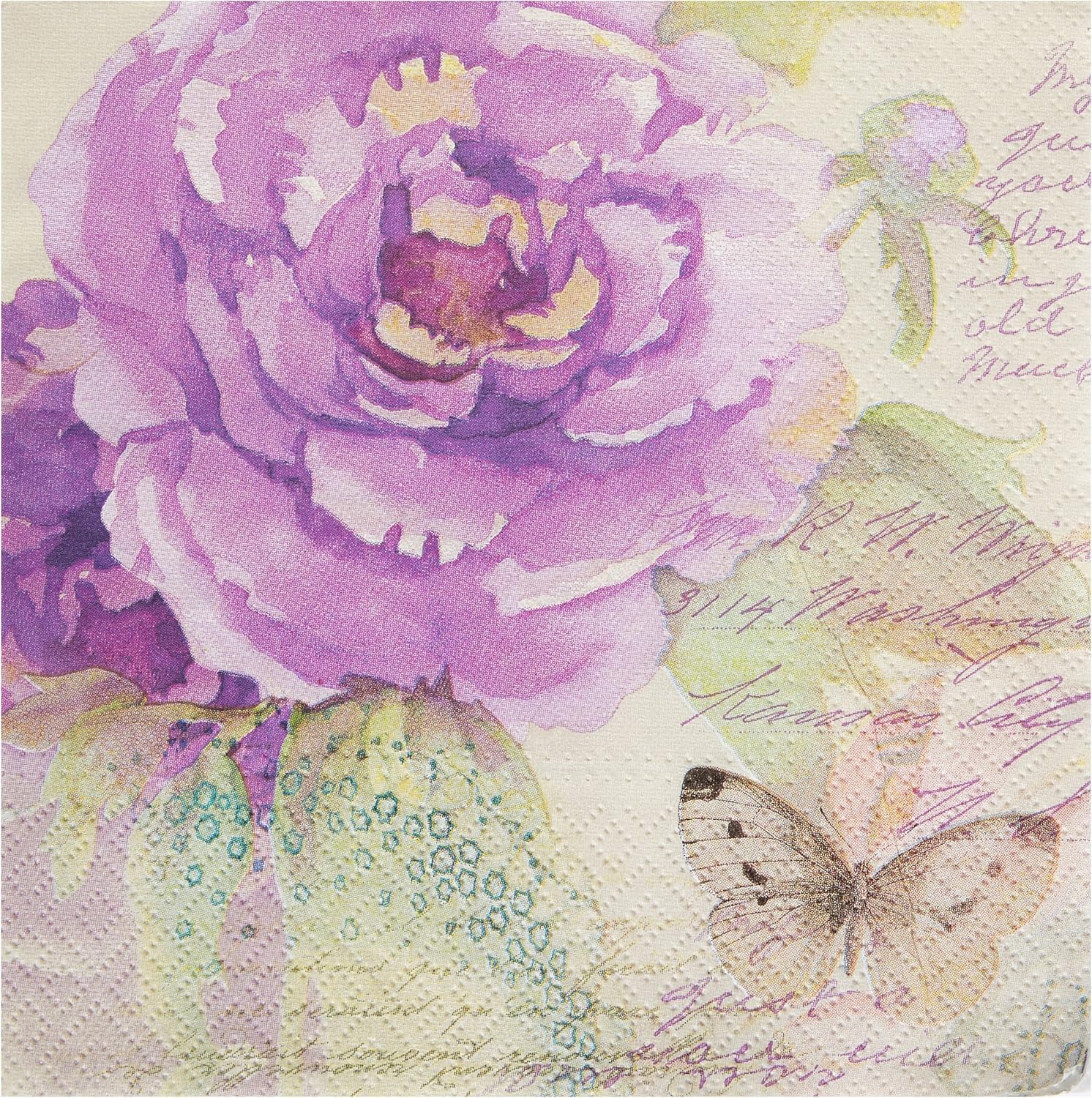 Abbott Collection Miracle Rose Paper Napkins, Large (20