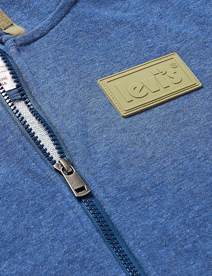 Felpa Con Cappuccio Levi's LVB Logo - Zip Frontale Per Ragazzi, Tessuto Morbido E Caldo - Foto 4