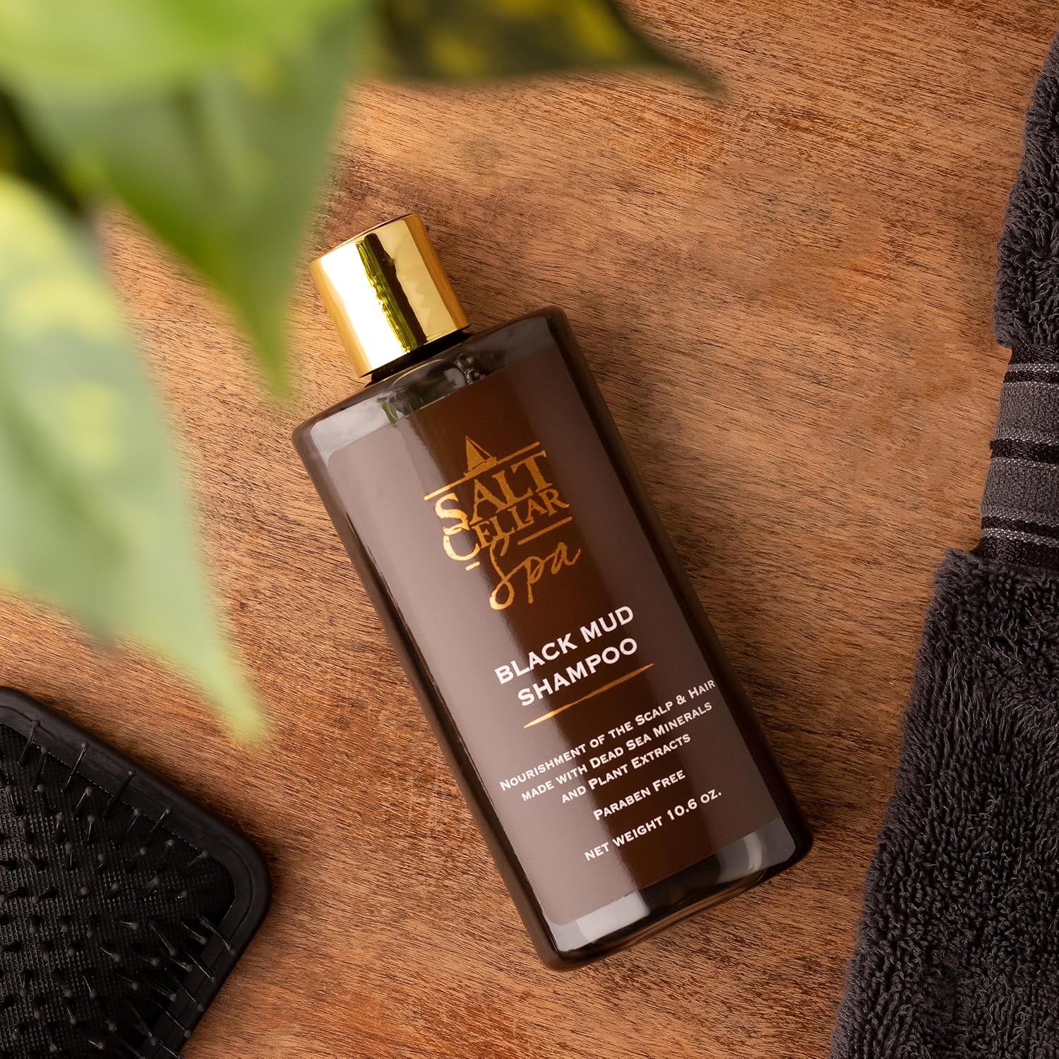 Salt Cellar Spa Champú de barro negro del Mar Muerto, restaura el