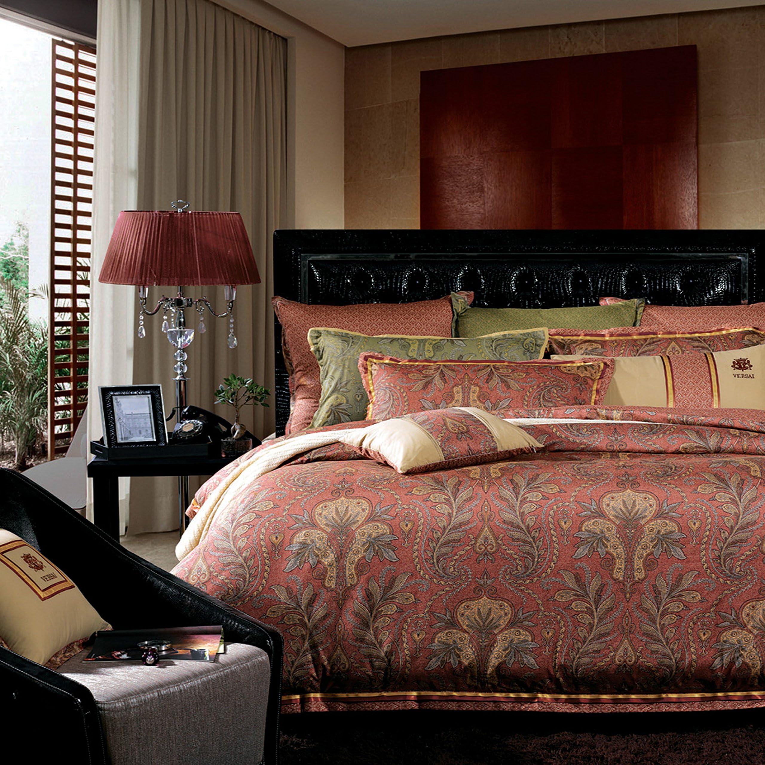 FUANNA 4-Piece Bedding Set/Lucca (Duvet Cover, Bed Sheet, Pillowcases) (Cal King)