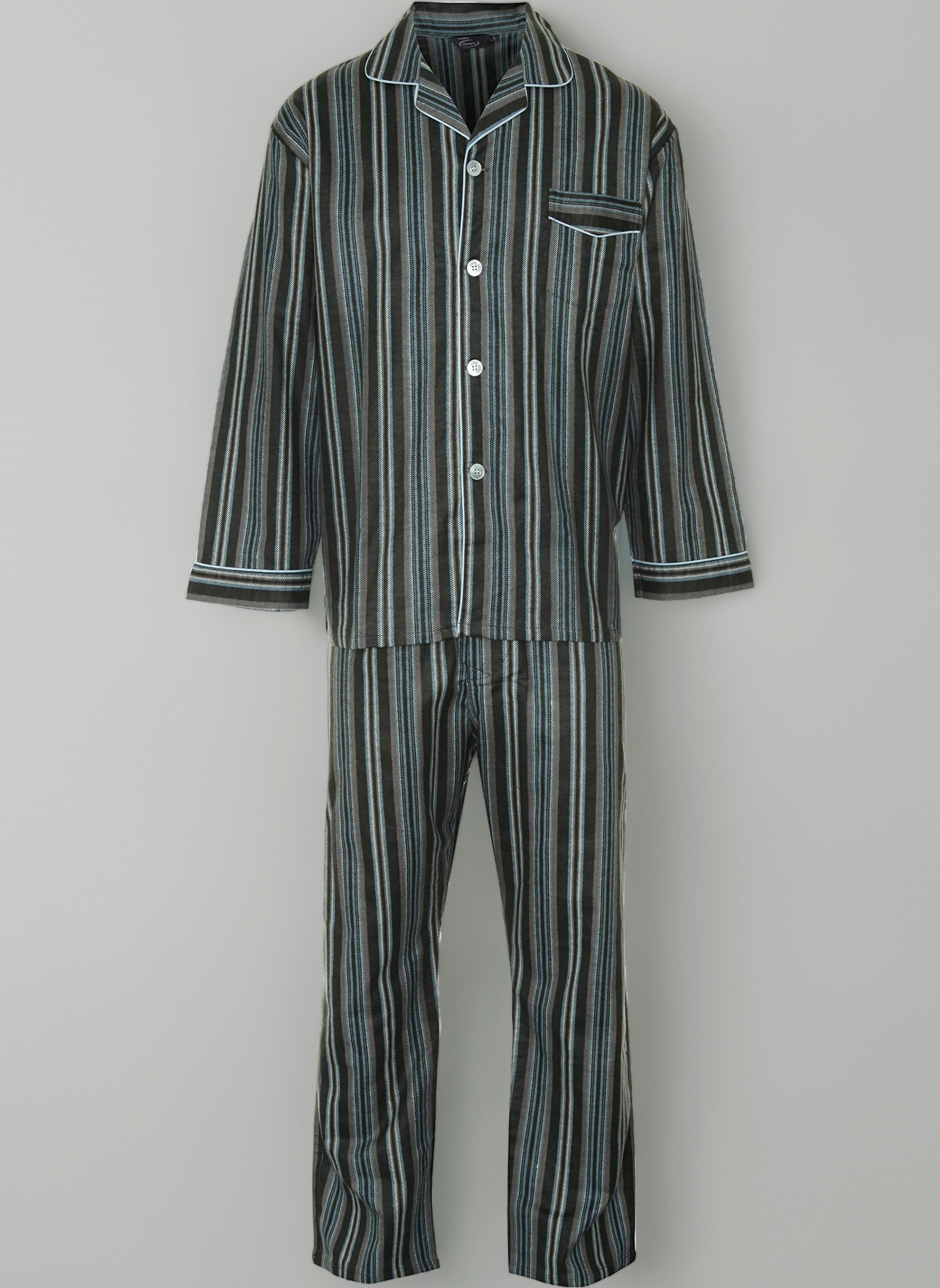 KENTEX Men's Traditional Warm Flannel Pyjama Set Thermal 100% Cotton napped Flannelette M L XL XXL 3XL 4XL 5XL