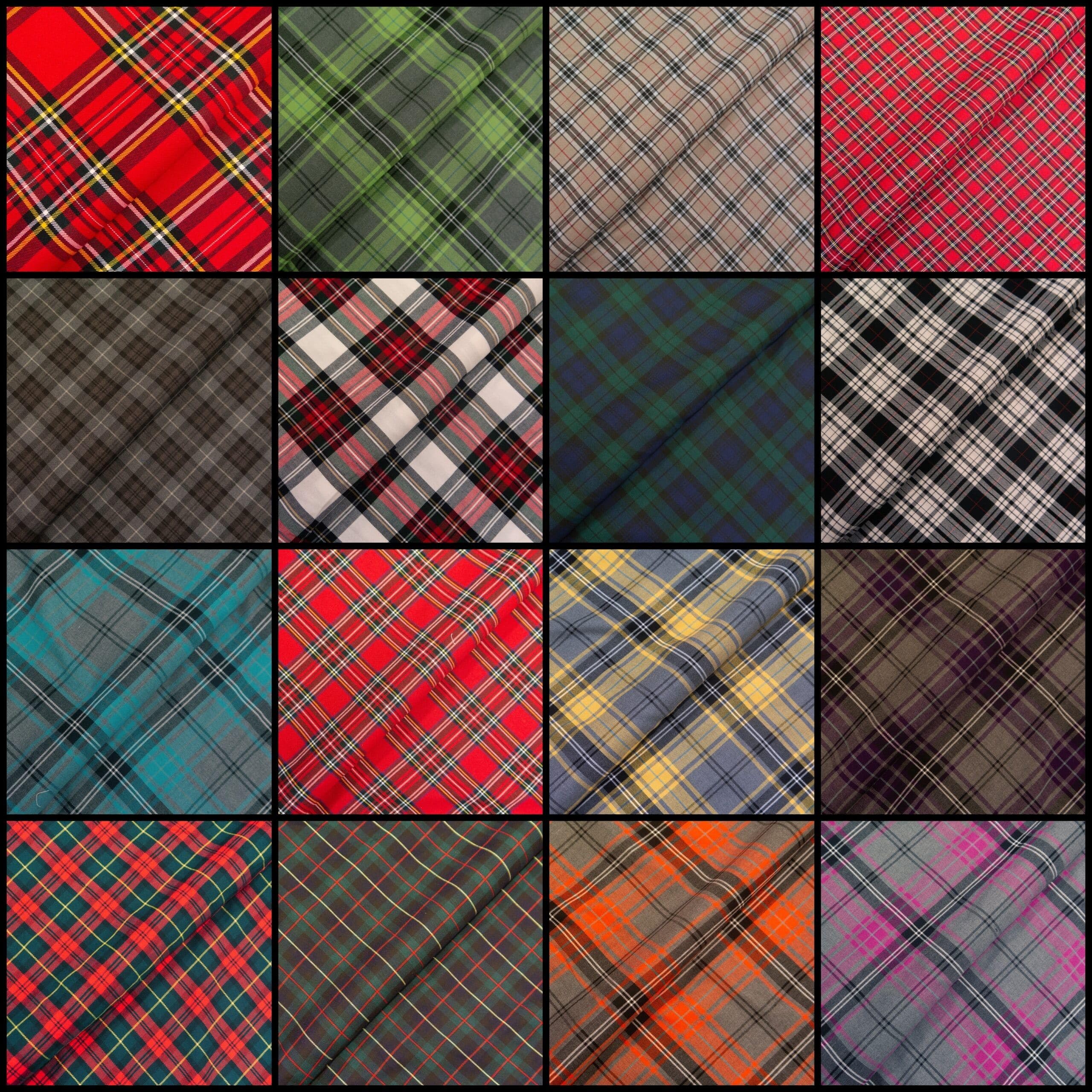 Discount Fabrics Ltd Grey Blue D36 Quality Plaid Check Polyviscose Tartan Fabric 58" Wide (, Fat Quarter)