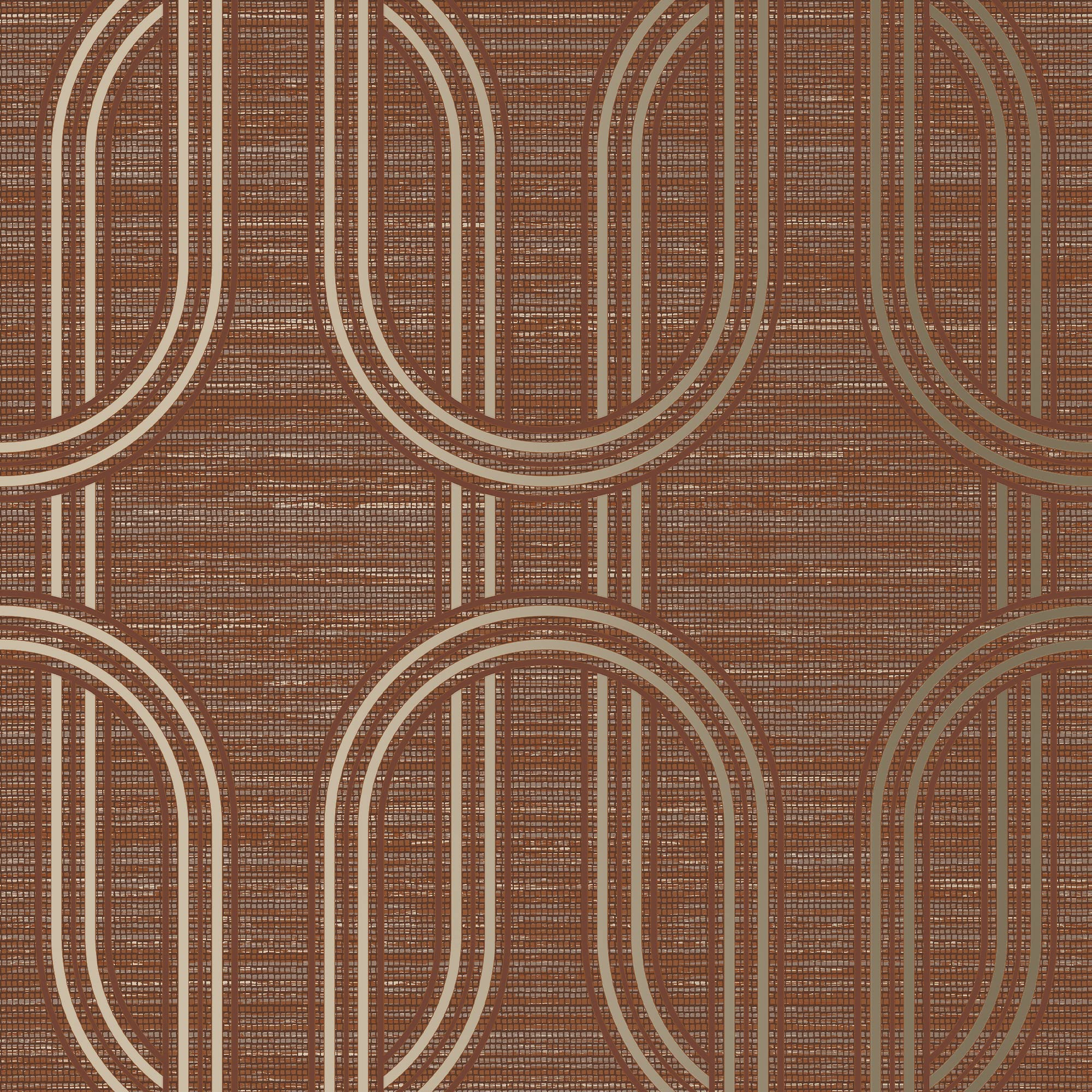 Boutique Ruby Indulgent Geometric Wallpaper | Paste The Wall | Red Geometric | Eco-Friendly