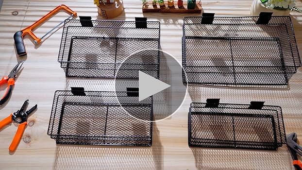 Amazon.com: Barydat 4 Pcs Slatwall Basket Set Ventilated