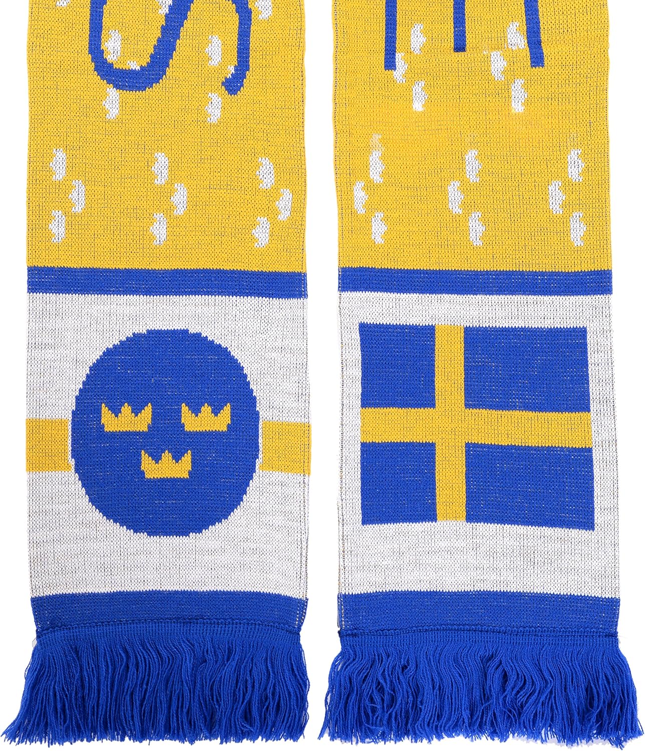 Sweden Sverige Soccer Knit Scarf - Image 4