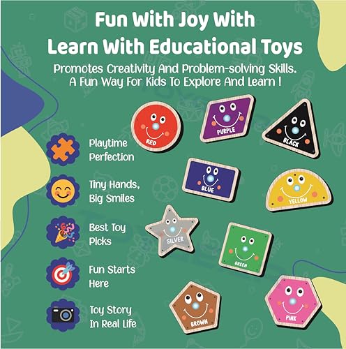 Image of Shape Eco Friendly Materials Wooden Learning Toys Puzzle for Brain Training /jorky Cutting Puzzle for Home /School /Non-Toxic /Education Memory Games for Baby Boy and Girl