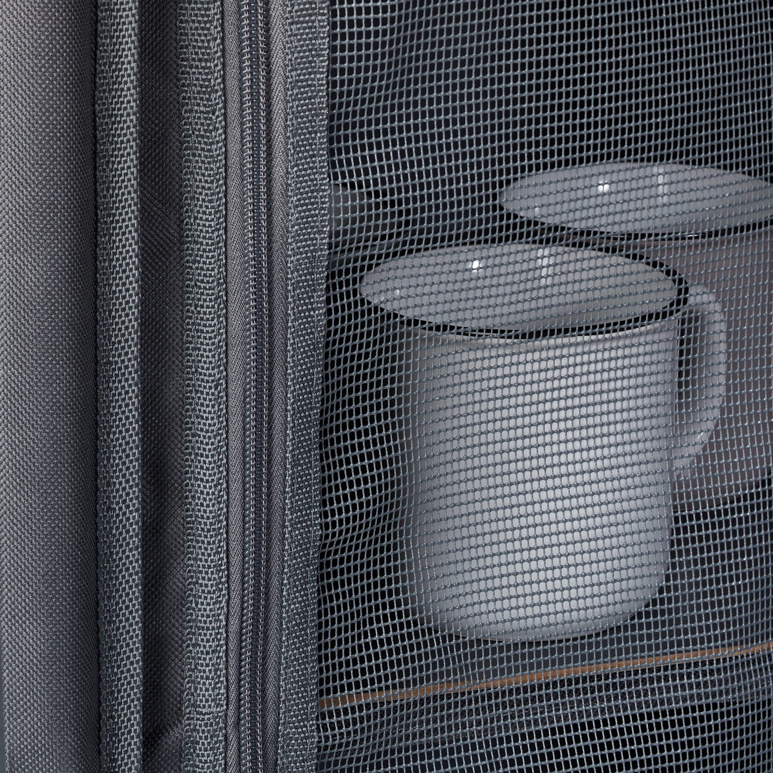 Relaxdays Mobiletto da Campeggio con 2 Ripiani, HLP 87x47,5x47,5 cm, Armadietto da Camping con Supporto Rialzato, Grigio