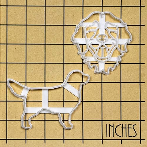 Miniatura 9 de Juego de 2 cortadores de galletas Golden Retriever (Diseños Cara y Cuerpo), 2 piezas - Bakerlogy