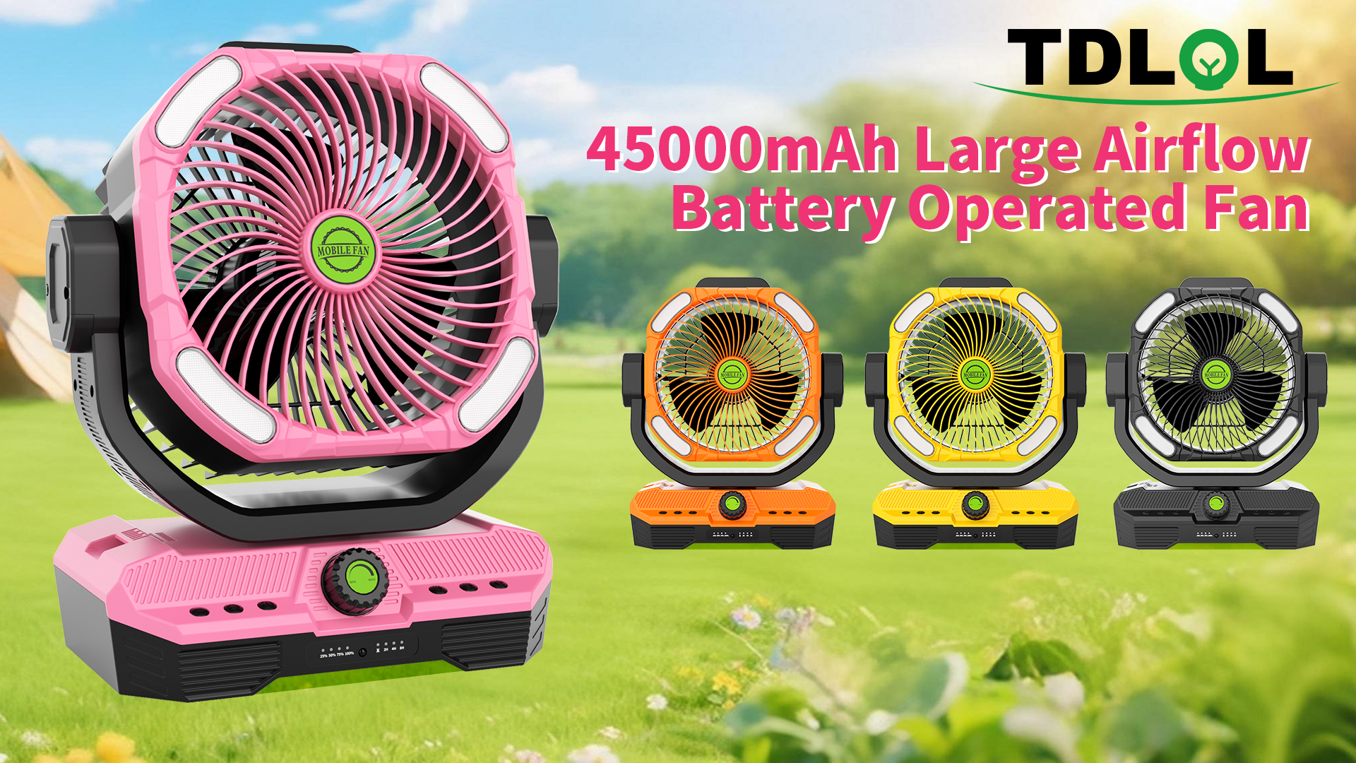 Amazon.com: TDLOL 45000mAh Rechargeable fan for Bedroom, Battery