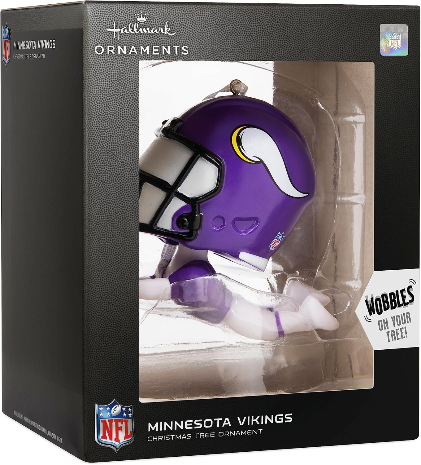 Hallmark NFL Minnesota Vikings Bouncing Buddy Christmas Ornament - Image 3