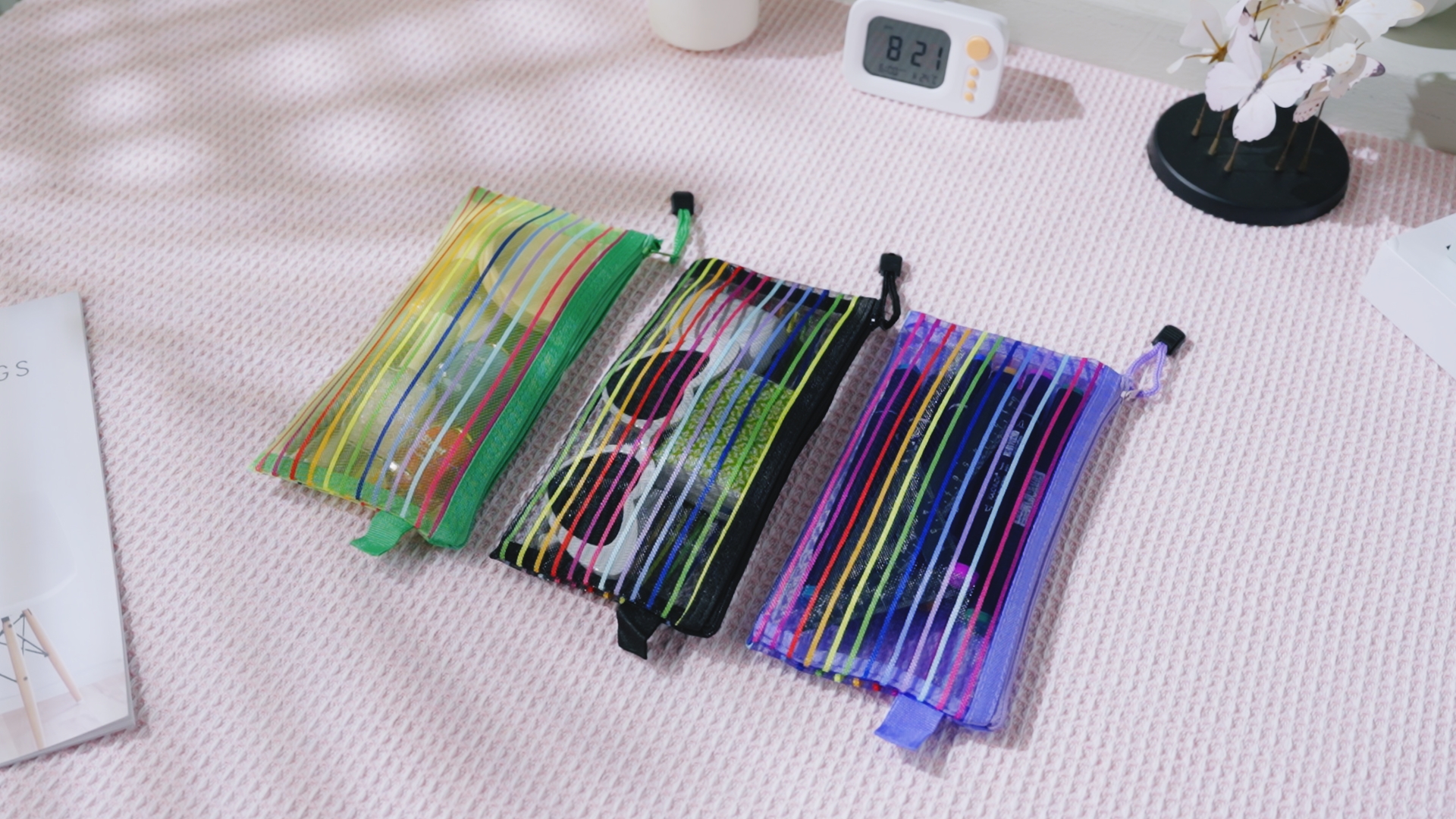 120 Pcs Pencil Pouches Mesh Zipper Pouch Bulk, 9.5'' X 4.5'' A6 - View #6