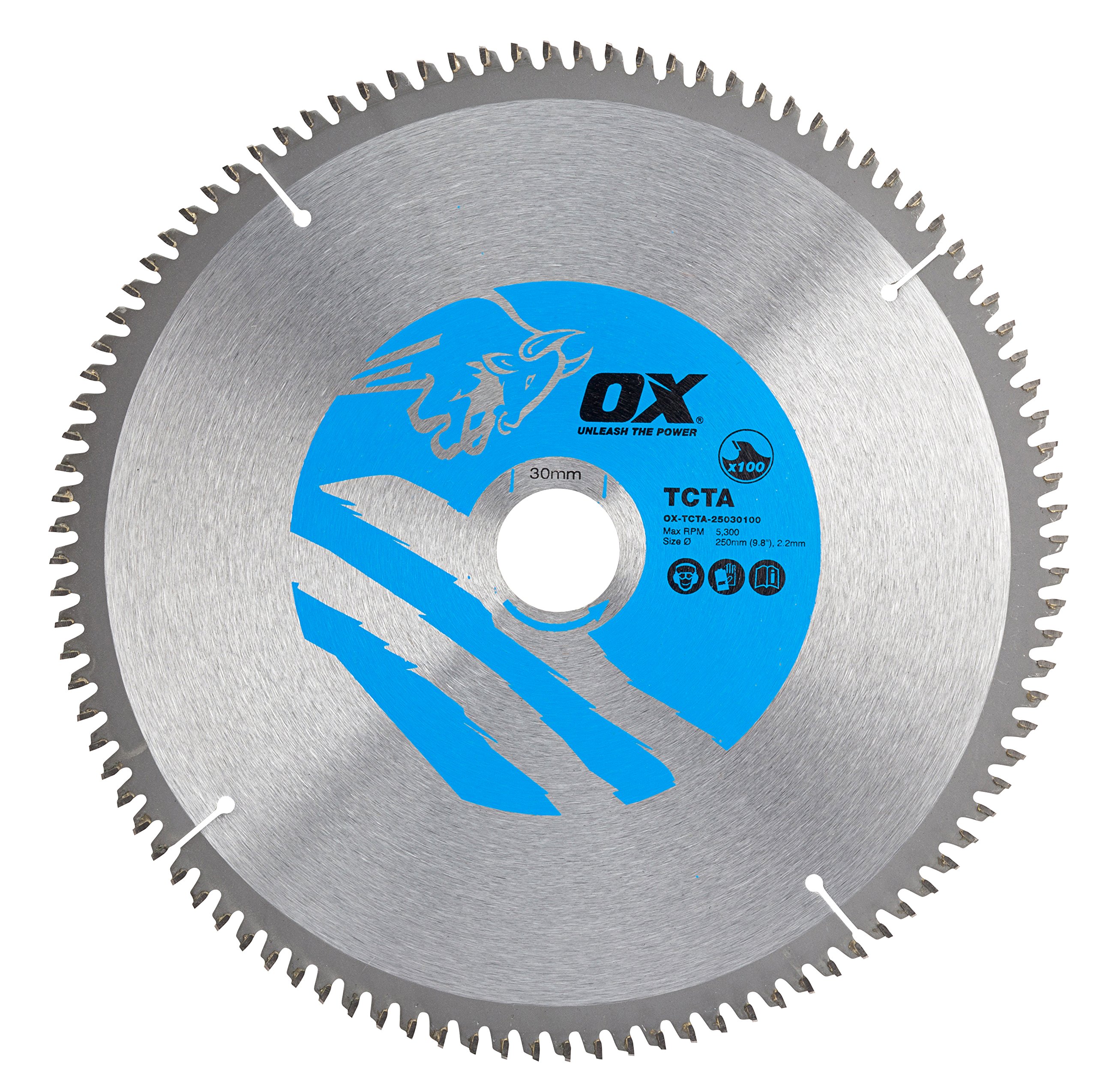 Ox Silver/ Blue Alu/Plastic/Laminate Cutting Circular Saw Blade 250/30Mm, 80 Teeth Tcg - Image 9